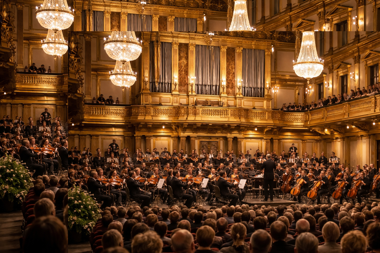 Ruhige konzentrierte Atmosphäre bei einem klassischen Konzert