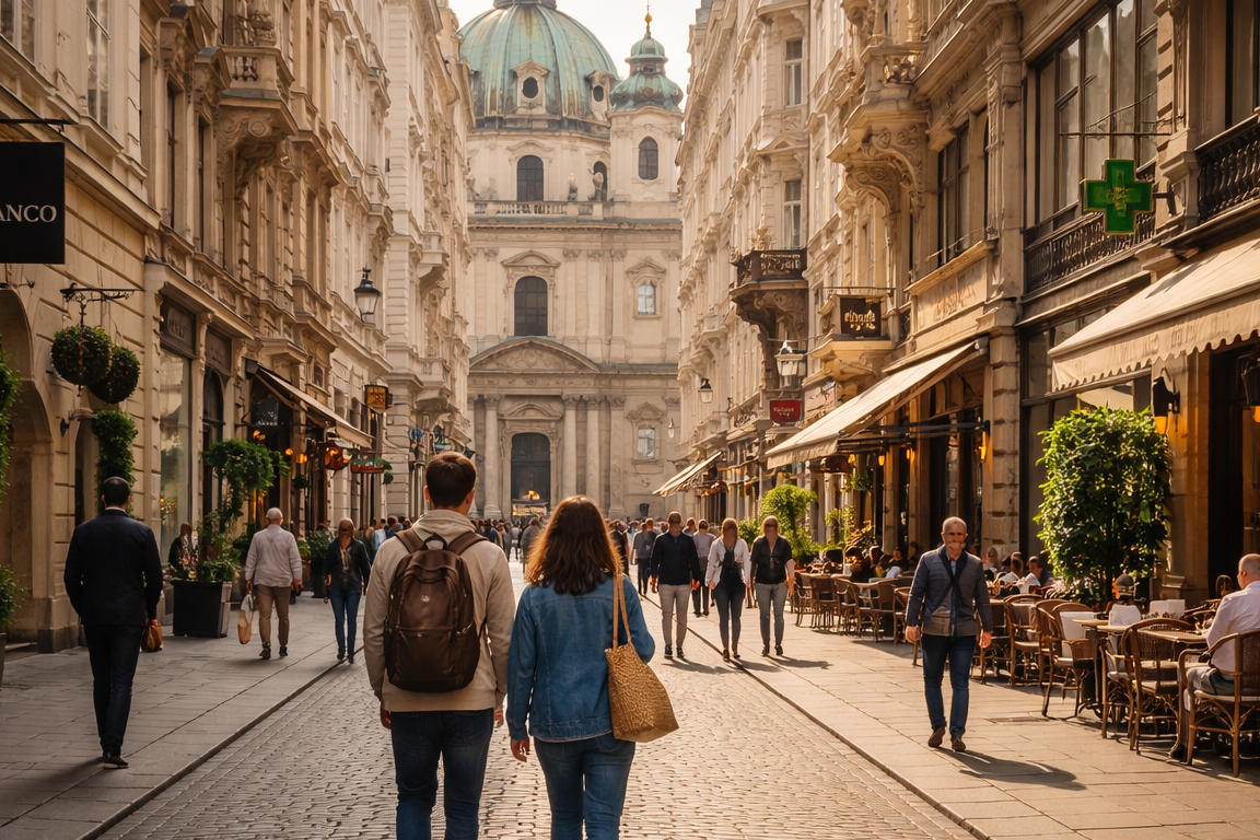 Blick auf die Innere Stadt von oben